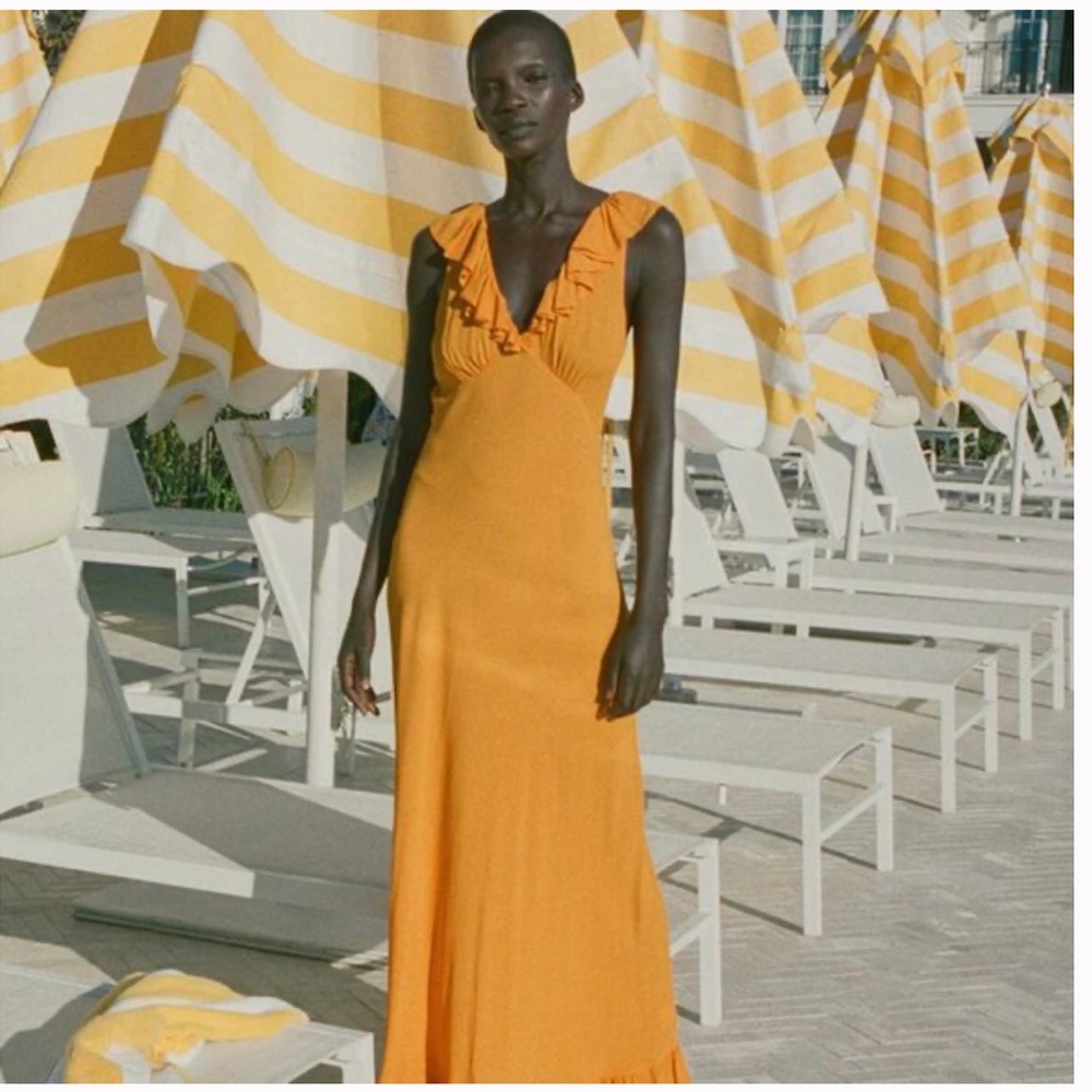 NWT Dôen Arleen Dress Nasturtium Orange S